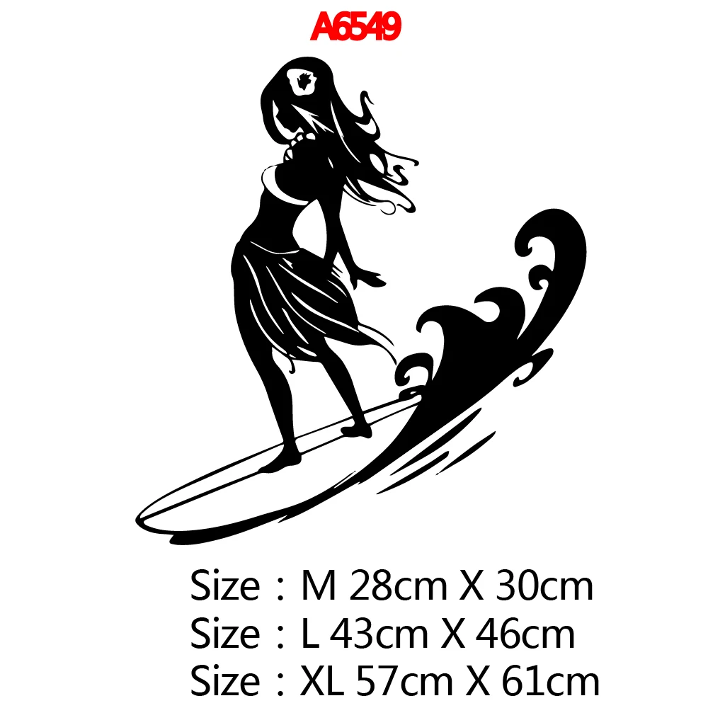 Modern surfing girl Vinyl Wallpaper Roll Furniture Decorative vinyl Stickers Wall Decal Home Accessories | Дом и сад