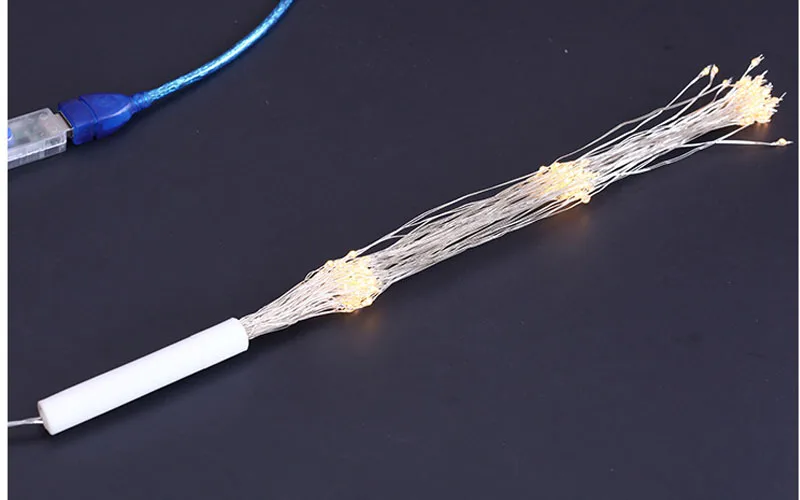 led Fireworks Lamp Party Lights 8 Mode Copper Wire String Night Light Remote Control DIY Garden Bar Wedding Decoration|Украшения