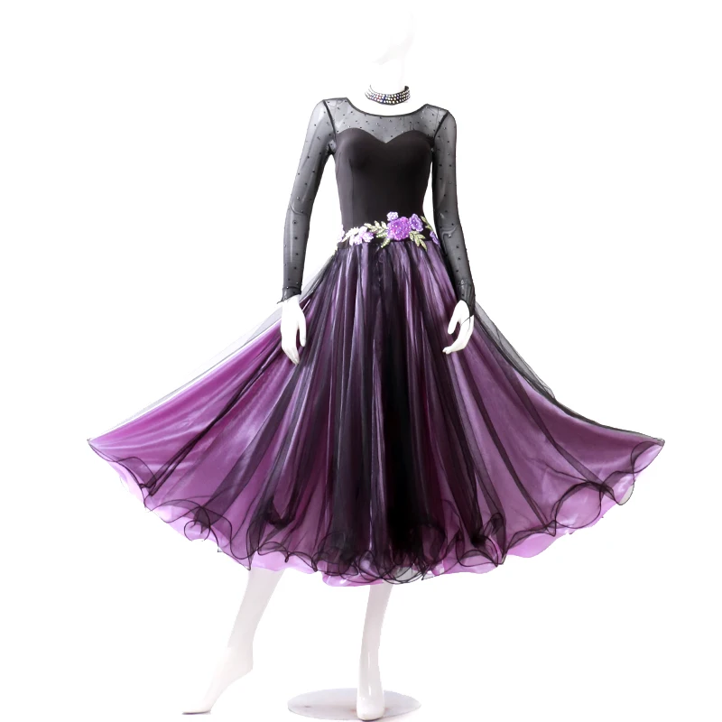 

2018 New Led Costume Sale Ballroom Dance Skirts Newest Design Woman Modern Waltz Tango Dress/standard Competition Dress