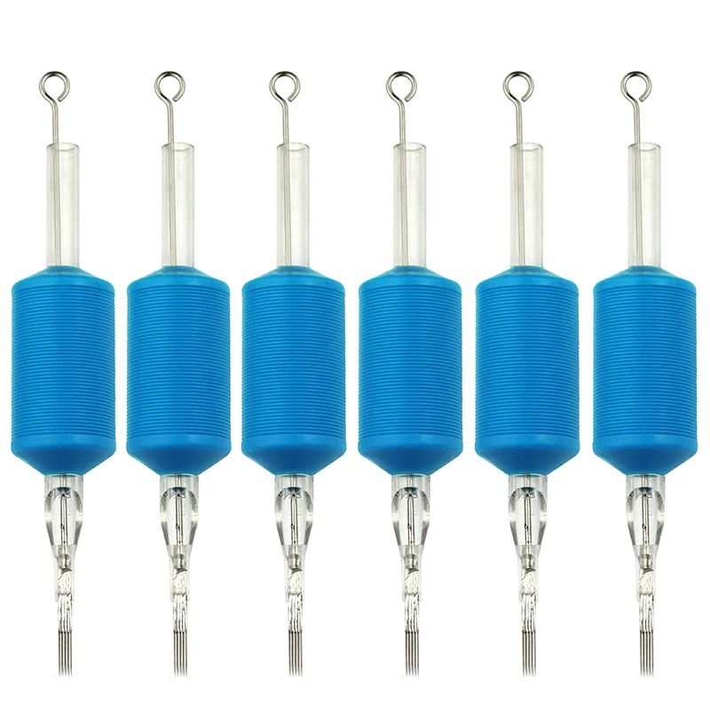 

OPHIR 6PCS/Lot 7M1 Blue Disposable Tattoo Tube Tips with Nozzle Needles Grip _TA111(7M1)-6x
