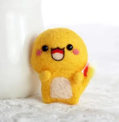 Small fire dragon Аниме мультфильм брошь в виде домашних животных набор шерсть иглы Набор Шерсть Войлок игла валяния Подвеска для изготовления needlecture DIY ручной работы - Цвет: Small fire dragon