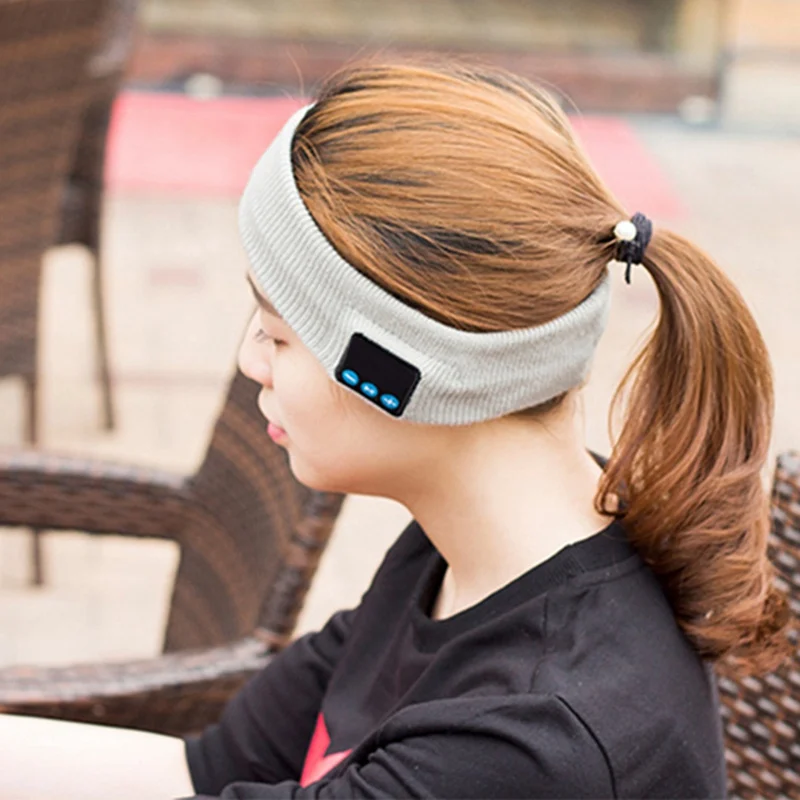 Новая высококачественная Bluetooth музыкальная повязка на голову лента для волос при занятиях йогой вязаный головной убор для сна Наушники Динамик Наушники