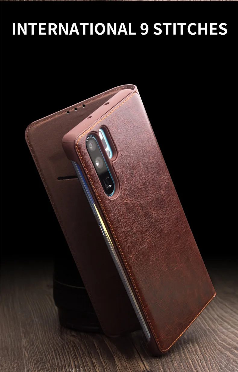 QIALINO, натуральная кожа, ультра тонкий чехол для телефона huawei P30 Pro, 6,47 дюймов, роскошный флип-чехол ручной работы для huawei P30, 6,1 дюймов