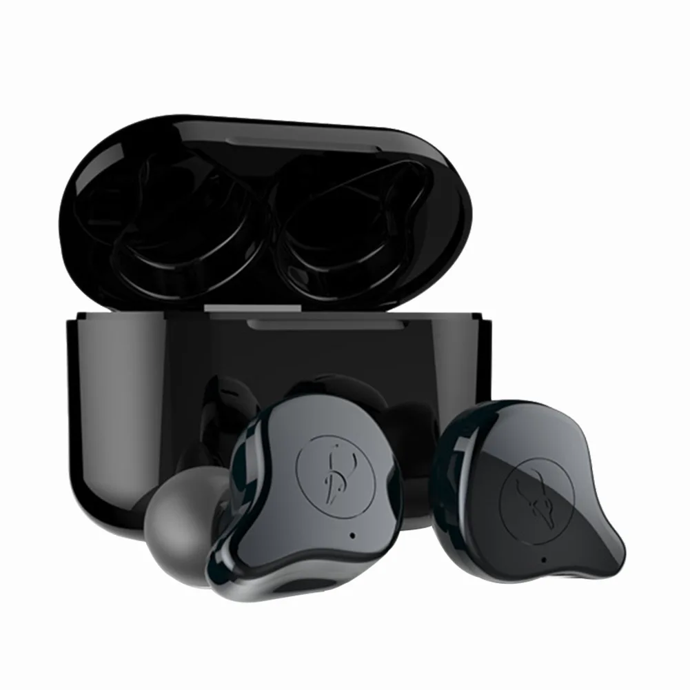 Черный Sabbat E12 Bluetooth 5,0 наушники TWS беспроводные наушники Hifi наушники с микрофонами Handsfree IPX5 водонепроницаемые - Цвет: Черный