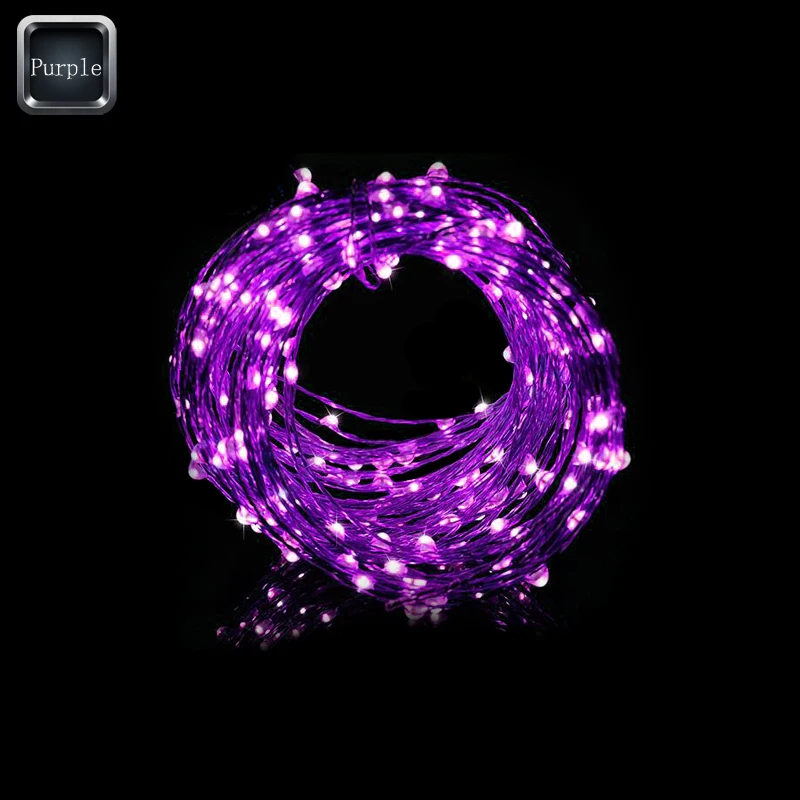 Purple 1 м Хэллоуин Красочные Фея погружной светодиодный светильник Струны для праздника Рождество гирлянда шторы украшения - Испускаемый цвет: Purple