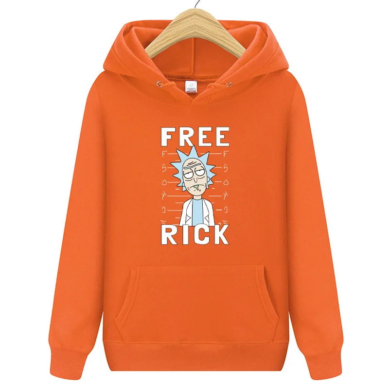 Autumn Plus Velvet New Design Rick And Morty Cotton Hoodies Funny Print Fashion Hoodie Man Rick And Morty Casual Hoody