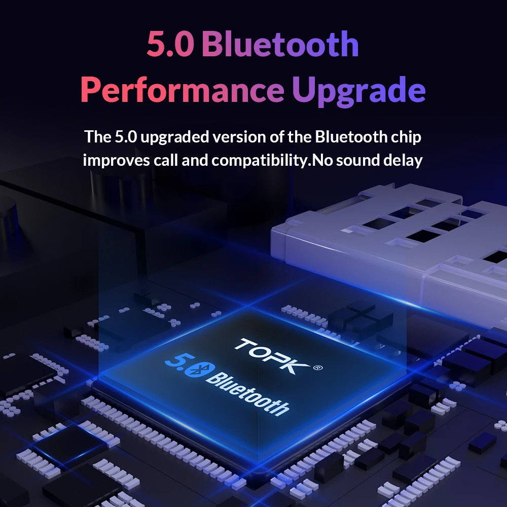 TOPK TWS Bluetooth 5 0 наушники настоящие беспроводные гарнитура водонепроницаемая