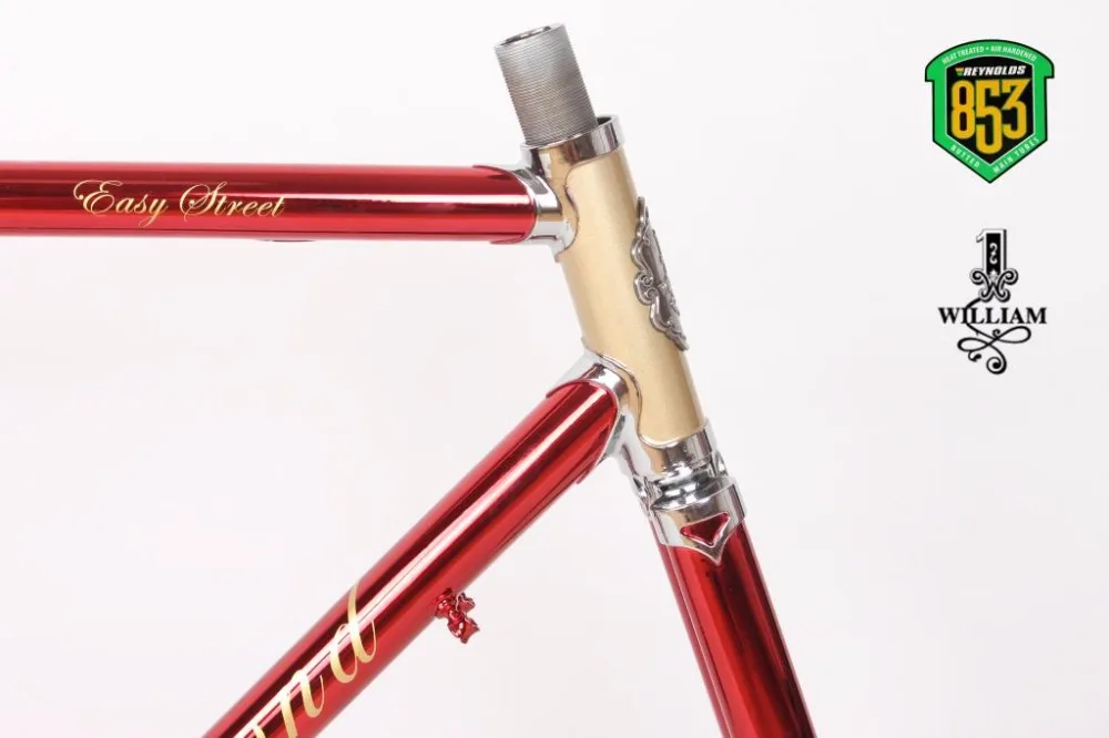 Reynolds 853 рифлёная рама хромированная молибденовая рама Рама для шоссейного велосипеда Гоночная рама в рамке выравнивание дизайн Винтажный велосипед f