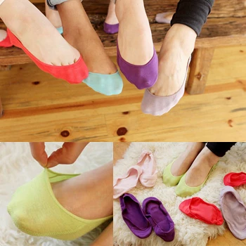 5pcs/lot free shipping QH7566 candy color sock slippers full cotton slip resistant invisible female socks car styling|sock business|sock highsocks