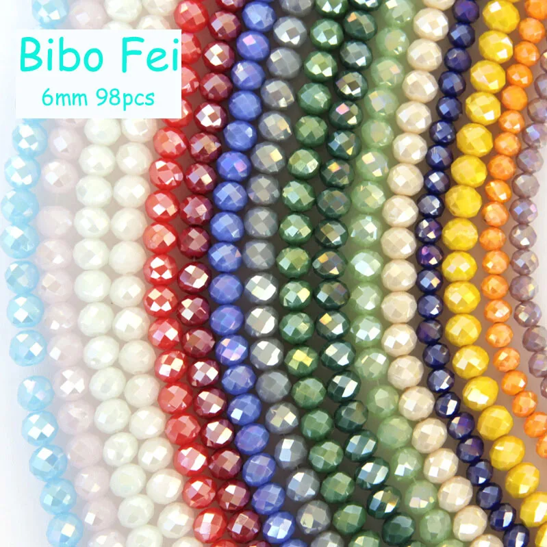 Бесплатная доставка разноцветные стеклянные бусины из чешского хрусталя 6 мм 98