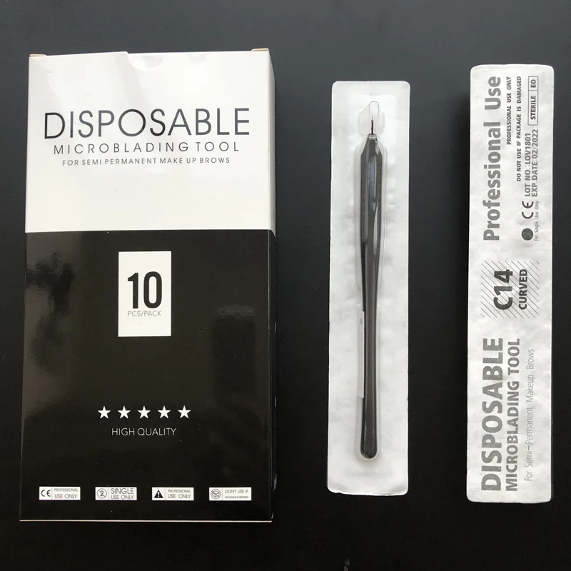 

Hot Disposable Microblading Eyebrow Tattoo Pen with Permanent Makeup 3D Embroidery Tebori Manual Microblade Needles Machine Kit