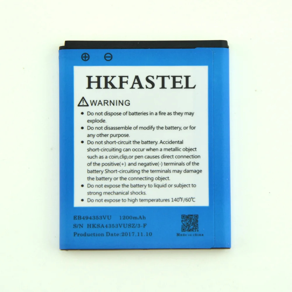 Аккумулятор HKFASTEL EB494353VU мобильный телефон для Samsung Galaxy Pop i559 C6712 Star II DUOS S7230E Wave 723 S5570