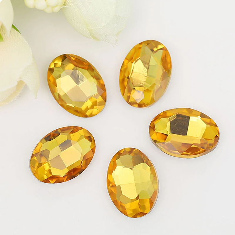 5 шт./лот акриловые бусины овальной формы для шитья стразы рукоделия украшения