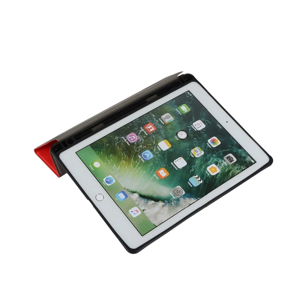 Чехол Smart Cover для Apple New iPad 9,7 дюймов(/)/Pro 9,7/Air 1/Air 2. искусственная кожа+ силиконовая ручка лоток чехол для планшета-YCJOYZW