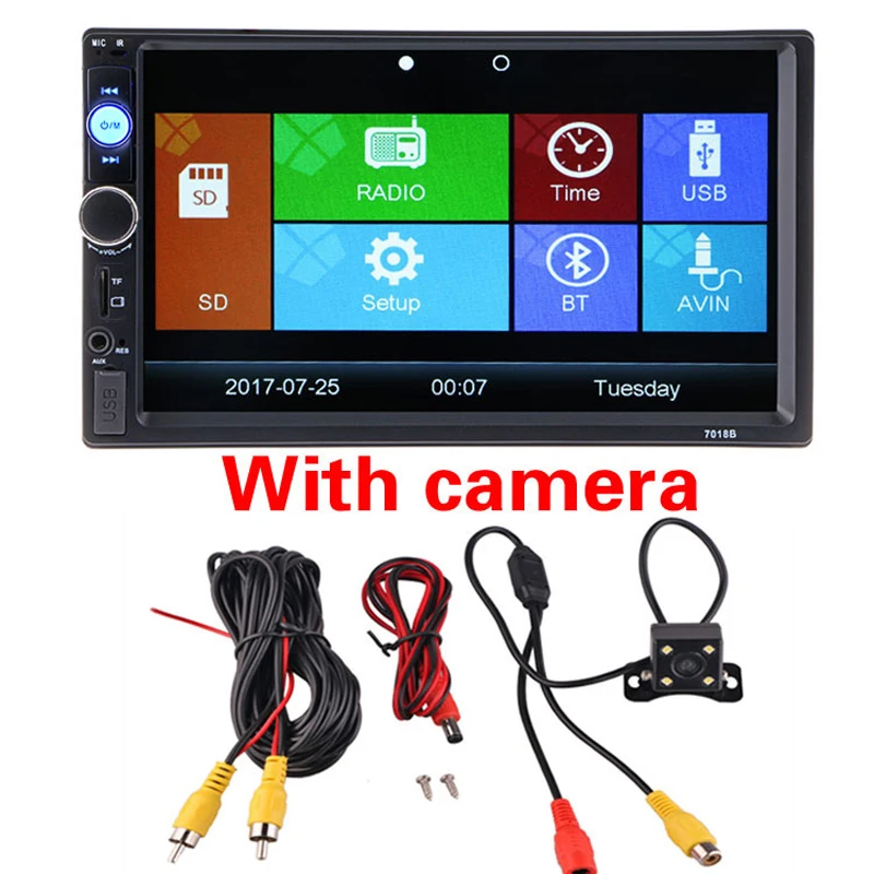 2 дин радио мультимедиа плеер 7 ''Bluetooth FM стерео аудио видео MP3 MP4 MP5 USB AUX