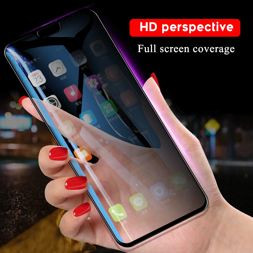 Антишпионское закаленное стекло для huawei Honor 8X10 View 20 V20 Y9 Nova 4e 4 3e антибликовое Защитное стекло для экрана