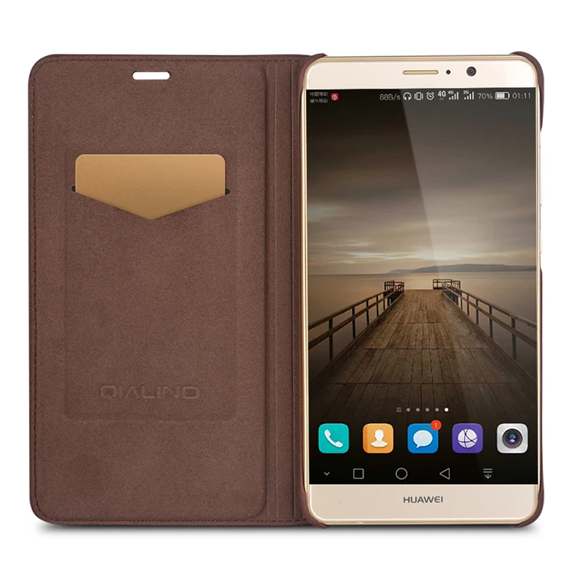 QIALINO чехол из натуральной кожи для Huawei Ascend Mate9 ручной работы флип Mate9pro Роскошный