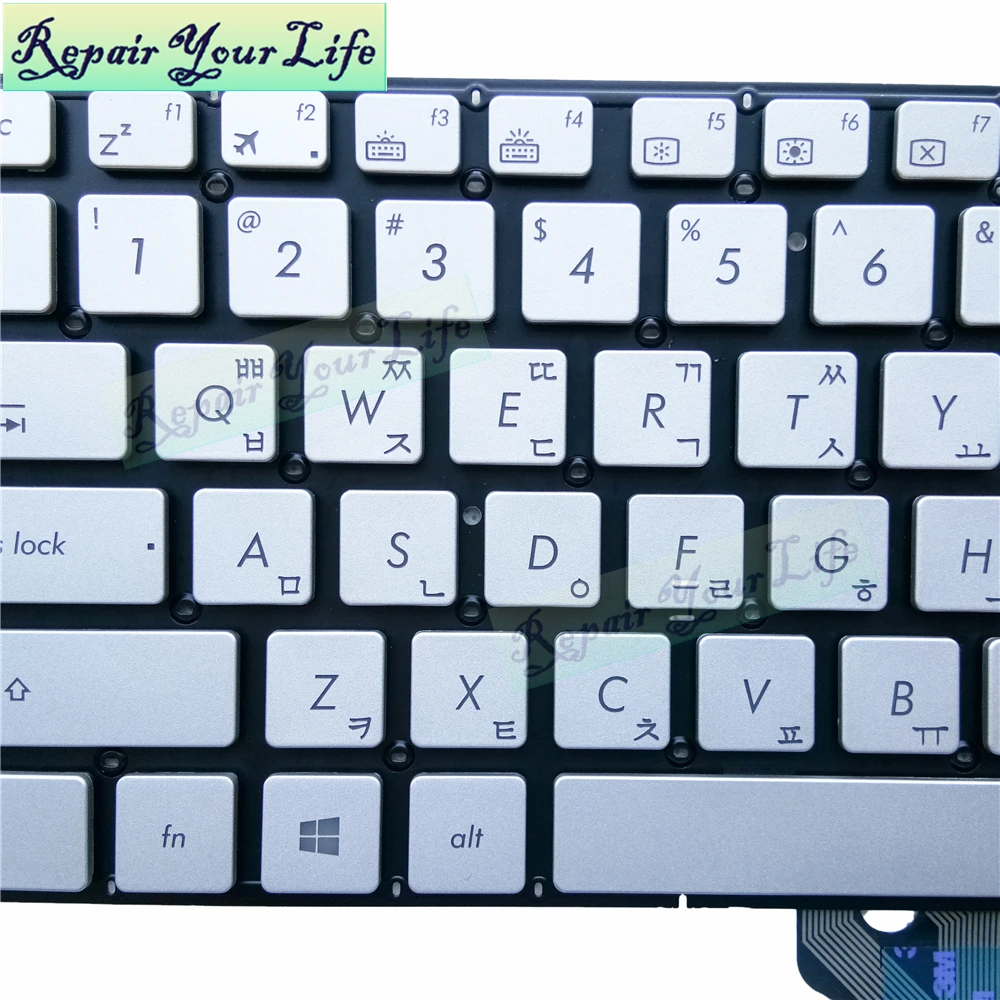 Запасная Клавиатура для ноутбука ASUS Q501 N501 N541 N501JW Korea KO KR серебристая новая