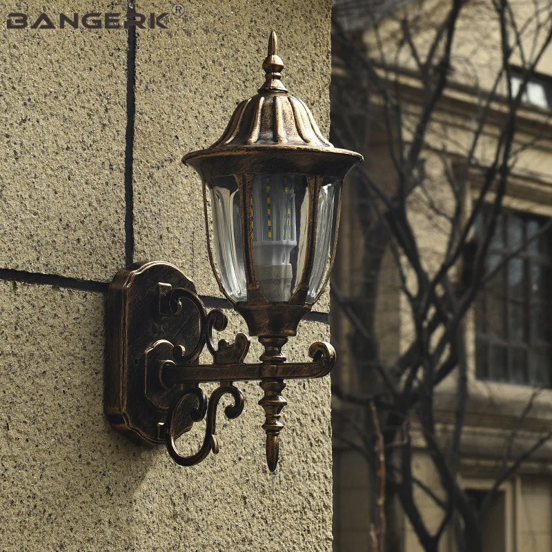 Европейский Винтажный садовый настенный светильник уличные Водонепроницаемые