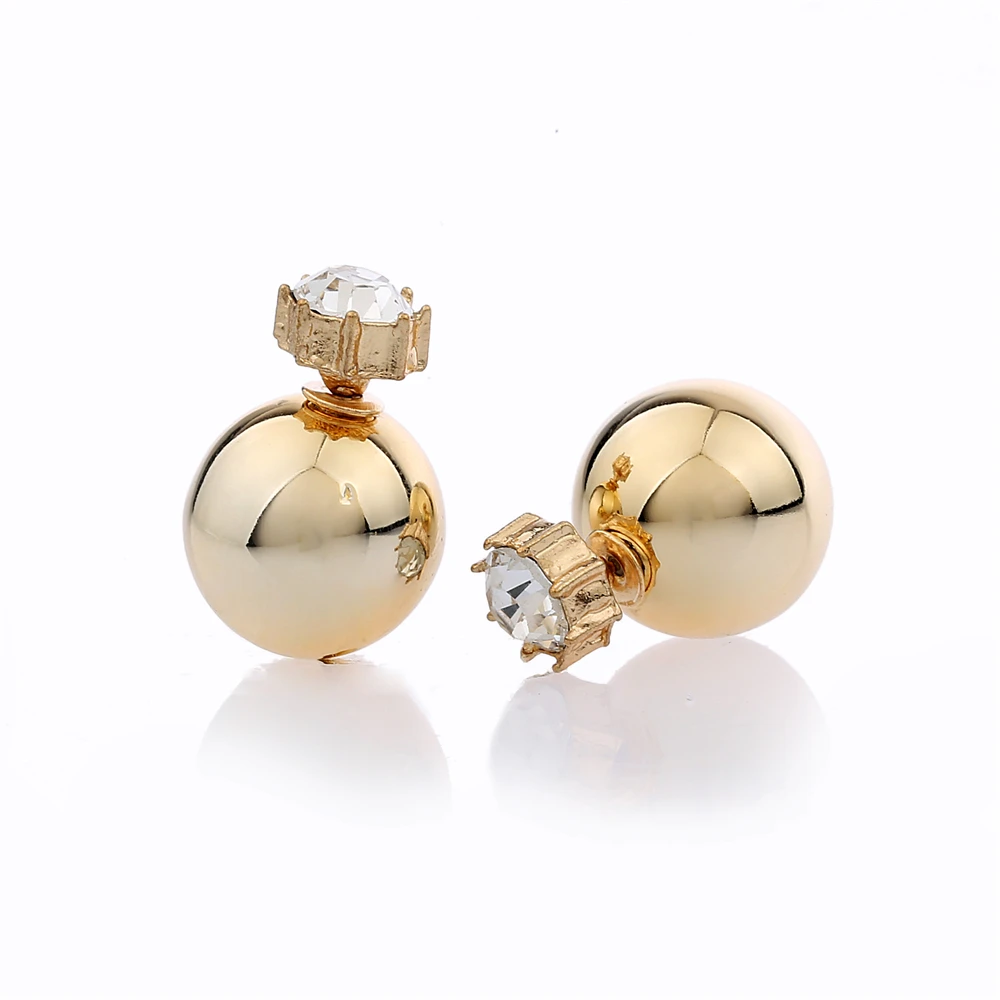 Женские двухсторонние серебряные серьги-шпильки ювелирные изделия из жемчуга