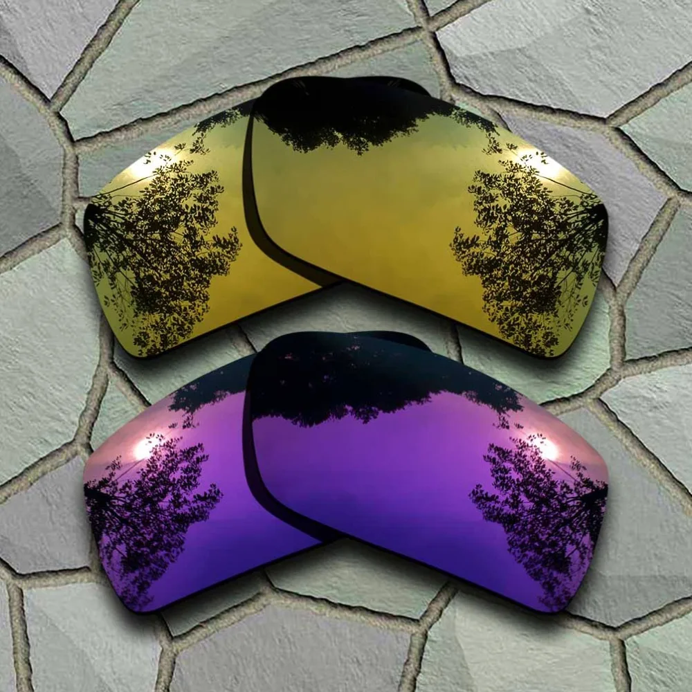 

Yellow Golden&Purple Sunglasses Polarized Replacement Lenses for Oakley Gascan