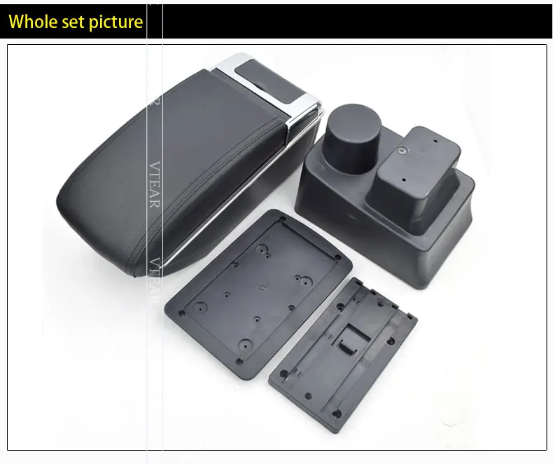 Vtear для Skoda Rapid, аксессуары, подлокотник, коробка, Кожаная подставка для рук, usb, для хранения, для автомобиля-Стайлинг, украшение, центральная консоль, автомобильный шкода рапид
