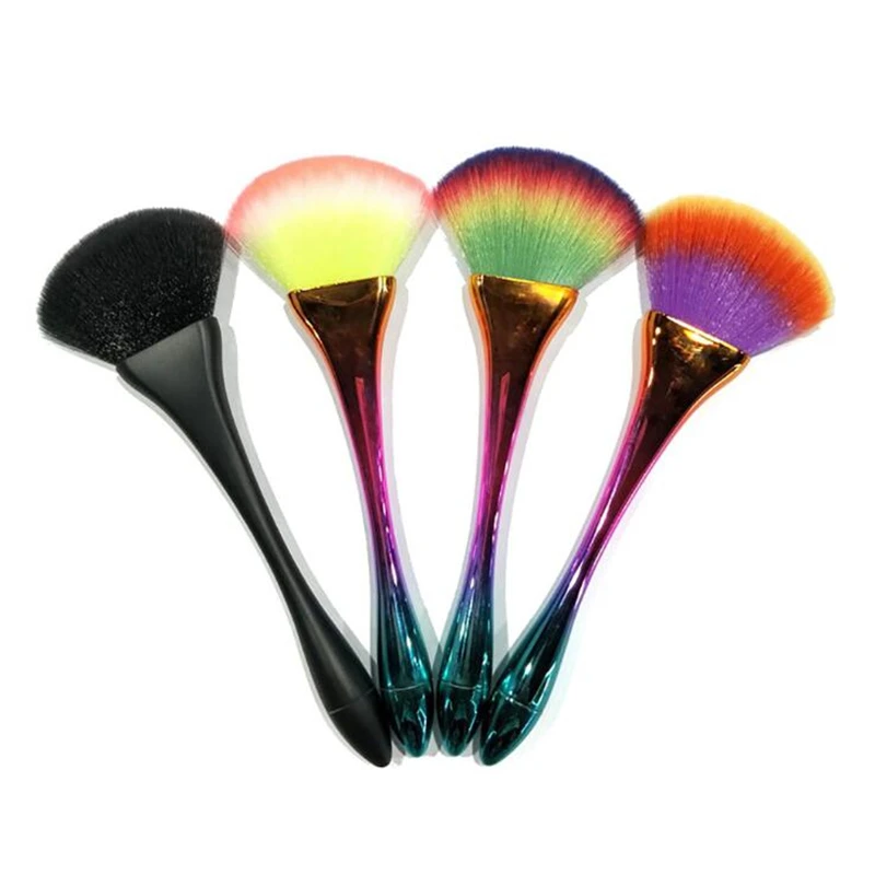 

New High Quality Single Seal Makeup Remained Powder Brush,Soft super Dense Fiber Hair Fanshape Synthetic Hair, Beauty Tools