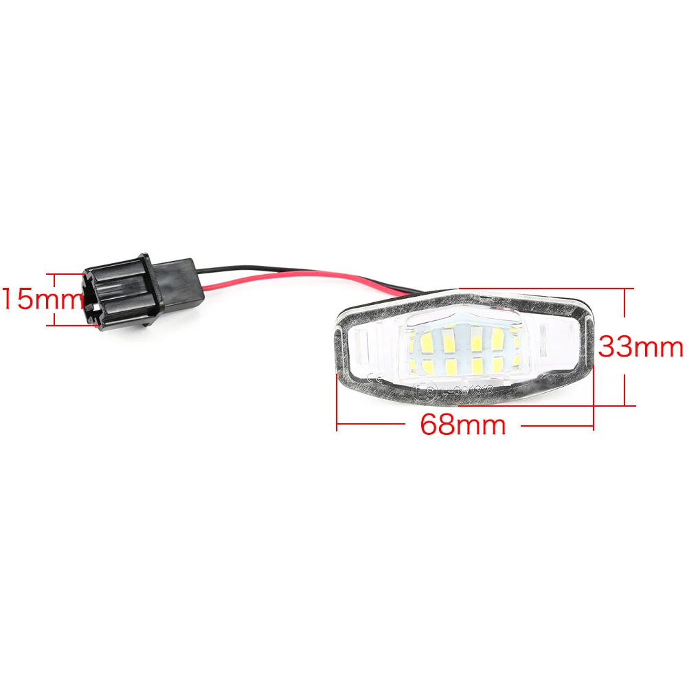 2 шт. белый 18SMD светодиодный номерной знак светильник для Honda Civic EM2/ES7 City Legend Accord Acura