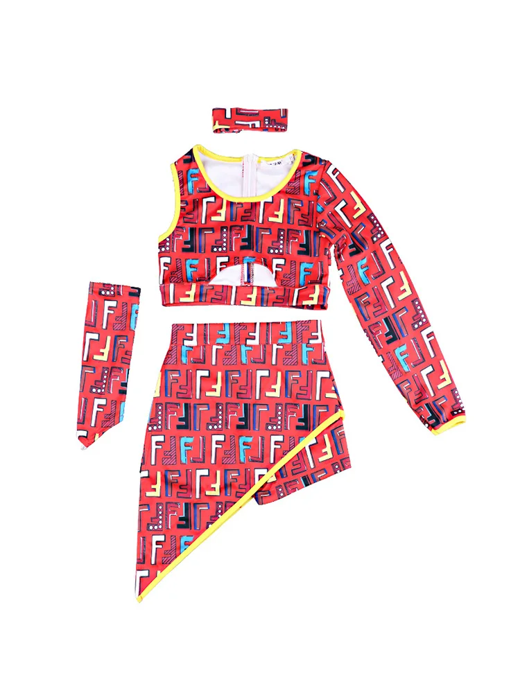 Новинка 2019 Высококачественная танцевальная одежда для девочек модная в стиле