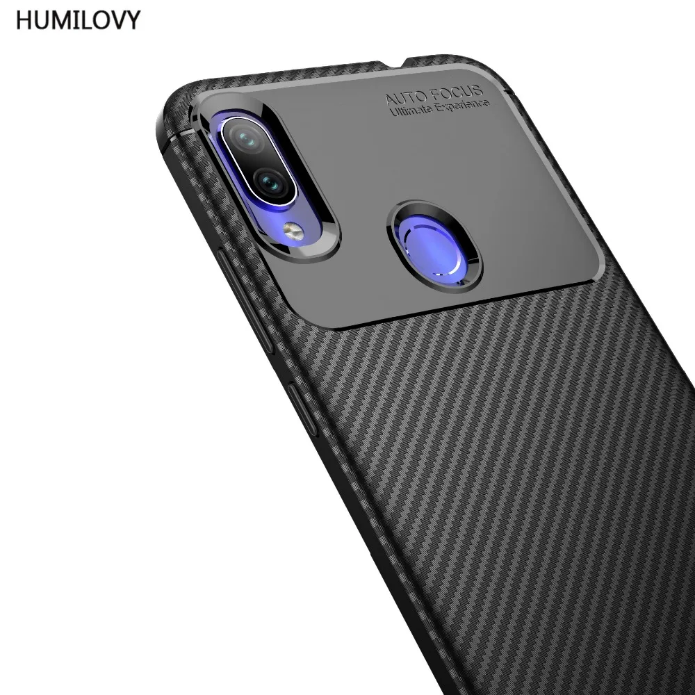 Для Xiaomi Redmi Note 7 Чехол Pro из углеродного волокна Текстура Ударопрочный Мягкий TPU