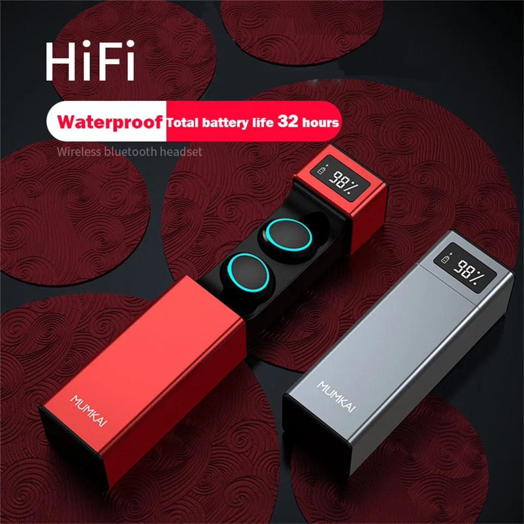TWS bluetooth 5 0 настоящие беспроводные наушники Смарт водонепроницаемые стерео Hifi 3D с