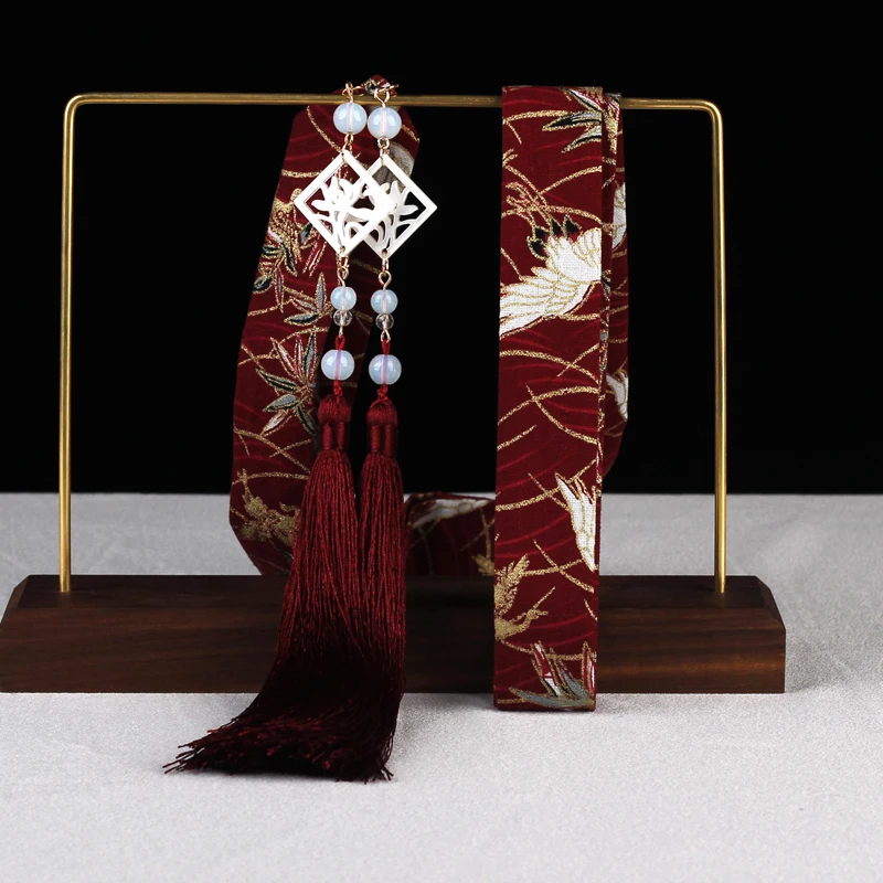 Древний костюм ласточкин хвост hanfu головной убор античные украшения, волосы и кисточки волос веревочная лента веревка привязанная лента для волос костюмы - Цвет: 1.8 meters