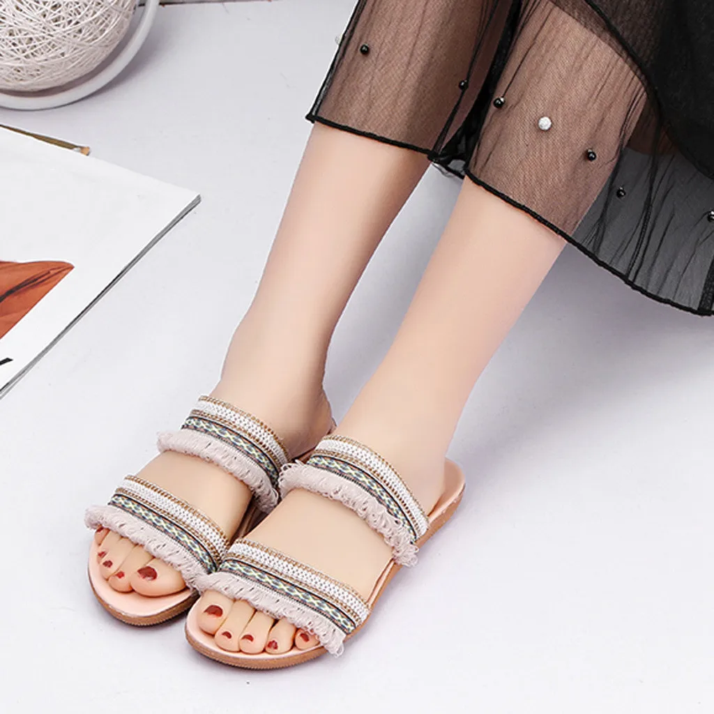 SAGACE женские шлепанцы обувь на плоской подошве летние дышащие пляжные без