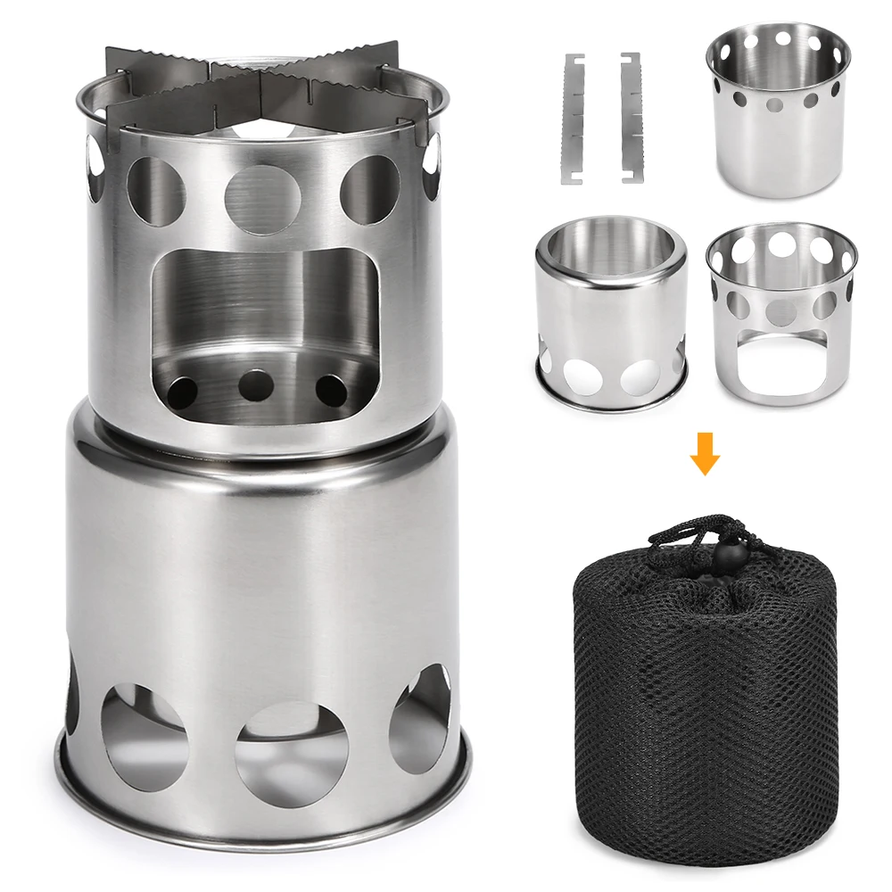 Уличная портативная дровяная печь легкая складная кухонная плита для пикника