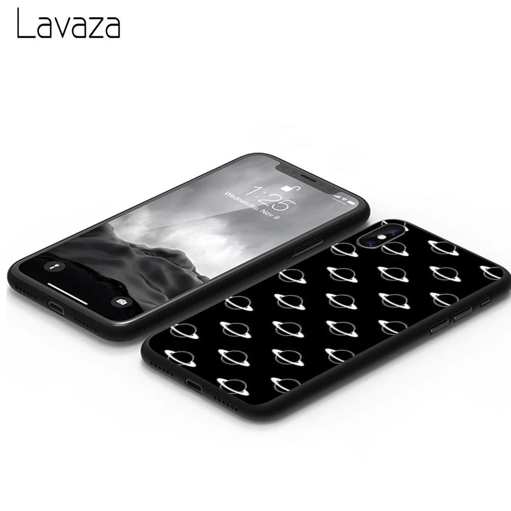 Lavaza Black with White Moon Stars Space Soft TPU Case Cover for Apple iPhone 6 6S 7 8 Plus 5 5S SE X XS MAX XR Silicone Cases | Мобильные