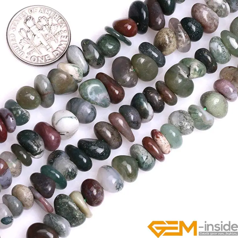 Бусины произвольной формы из натуральных камней 6x8 мм для изготовления ювелирных