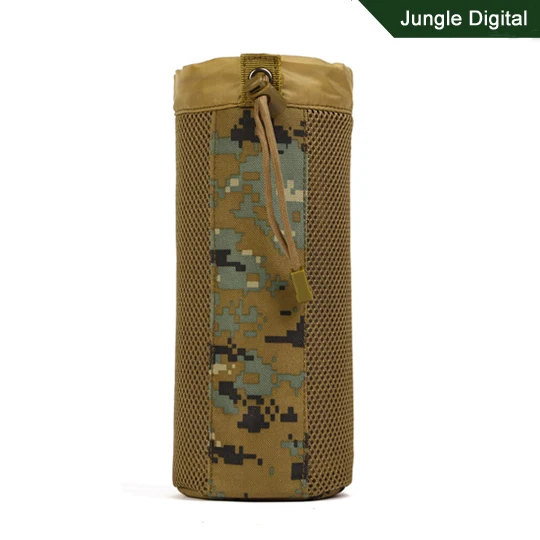 Jungle Digital Открытый Спорт MOLLE система тактическая бутылка для воды карман d-кольцо держатель шнурок Сумка, армейское прочное нейлоновое оборудование - Цвет: Jungle Digital