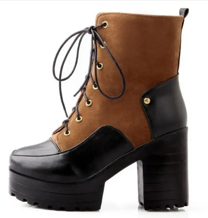 Женская обувь Chaussure женская Zapatos Mujer Sapato ботильоны на массивном высоком каблуке