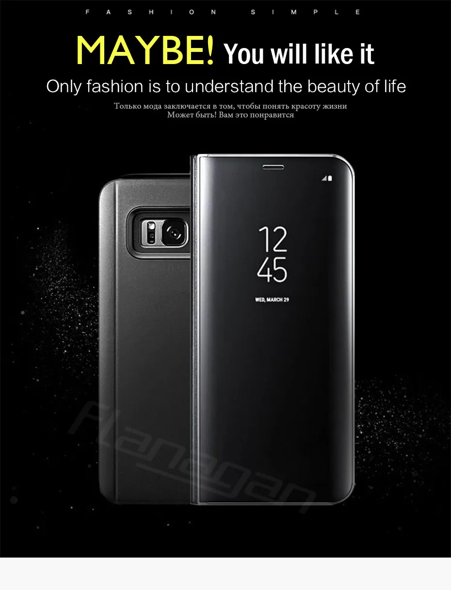 Умный зеркальный флип-чехол для телефона для samsung Galaxy M20 M10 S10E S8 S9 S10 плюс S7 край J4 J6 A6 A8 плюс A9 A30 A50 A10 A70 A40