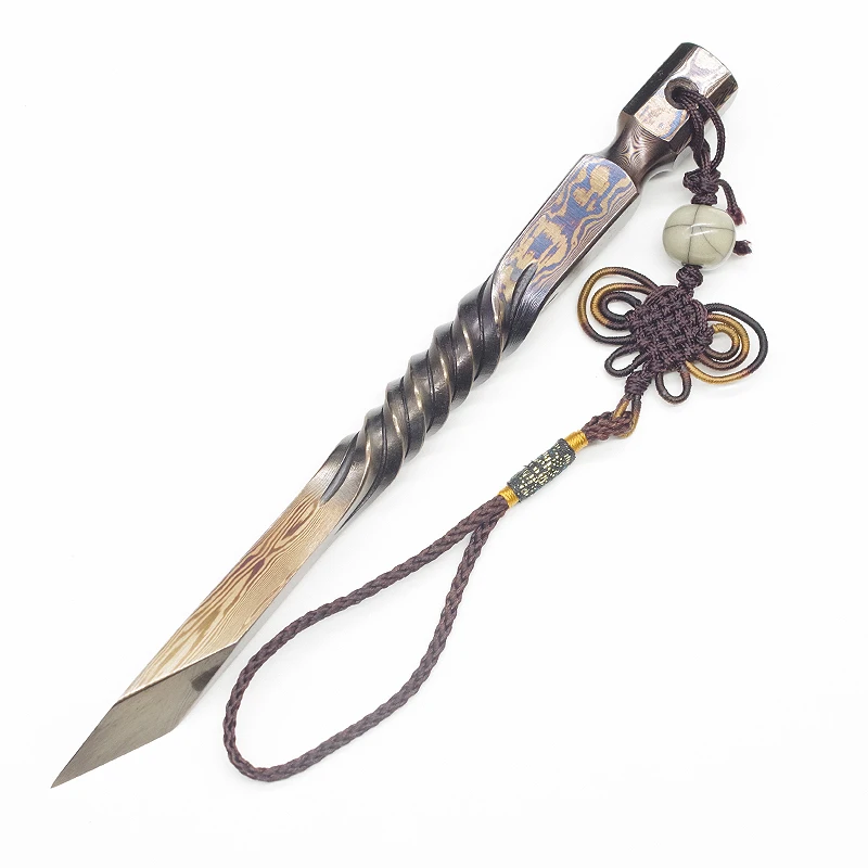 

Longquan Tea Knife Chinese Kung Fu Tea Set Accessories Cut Pu Er Cake Tool Needle Knife Decor Handmade Refining Steel Cutters