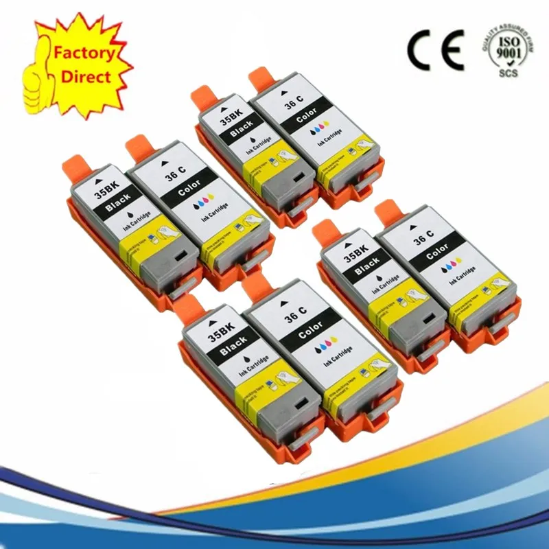 4SET 8PCS PGI-35 PGI35 PGI-35BK CLI-36 струйных картриджей Замена для Canon Pixma IP100B IP100 IP100 с батареей мини 260 320 - Цвет: 4SET 8PCS
