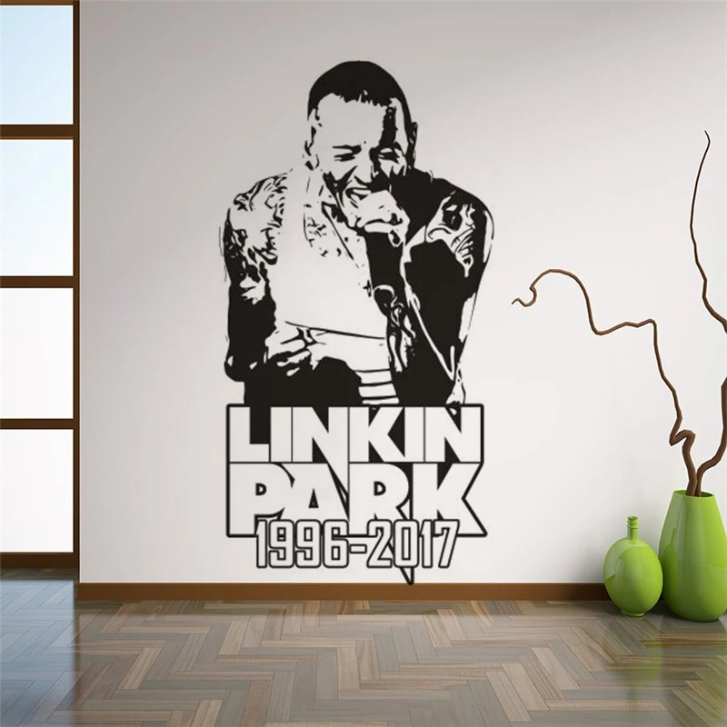 Рок-музыка Стиль Домашний Декор Linkin Park виниловая наклейка на стену Честера БЕННИНГТОНА настенный художественный плакат Linkin Park Band Настенная Наклейка AZ303