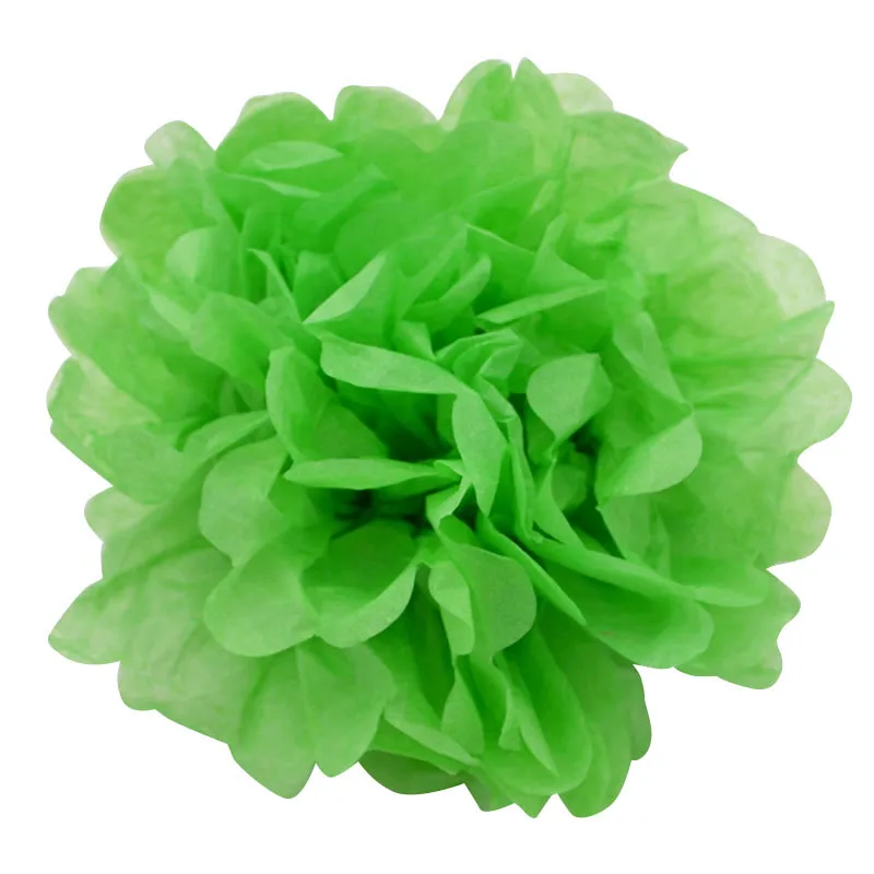 green apple 1 шт. 4-12 дюймов помпоны из бумаги салфеток помпоны Свадебные украшения DIY Цветочные шары из бумаги детский душ день рождения ремесла поставки - Цвет: green apple