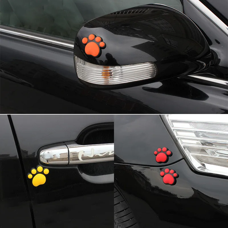 Лидер продаж 4 шт. многоцветный Bear Paw домашнее животное следы автомобиля эмблемы