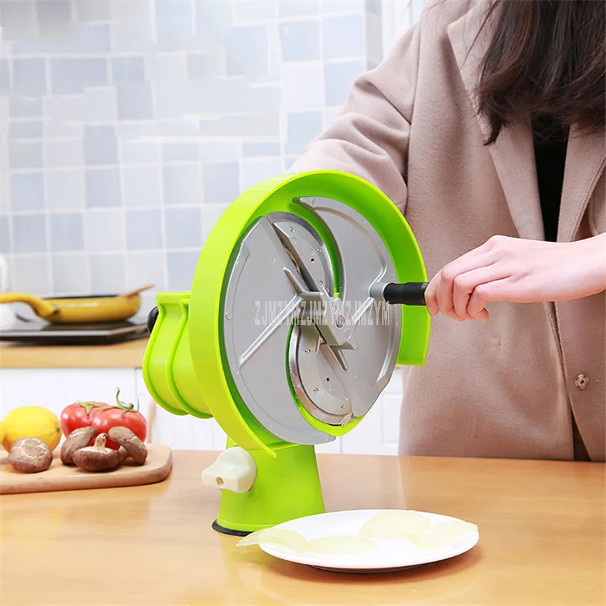 

0.2-8mm Manual Fruit Slicing Machine Lemon Potato Vegetable Round Slicer Cutter Commercial/Household Use Kitchen Gadgets