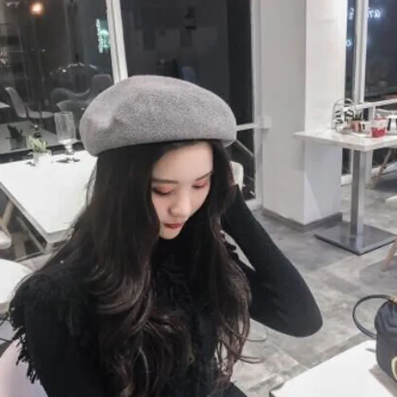 Женская шерстяная шляпа MAERSHEI берет живописца|Женские береты| |