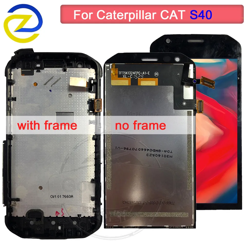4 7 ''Новый для Caterpillar CAT S40 Полный ЖК дисплей сенсорный экран дигитайзер с рамкой