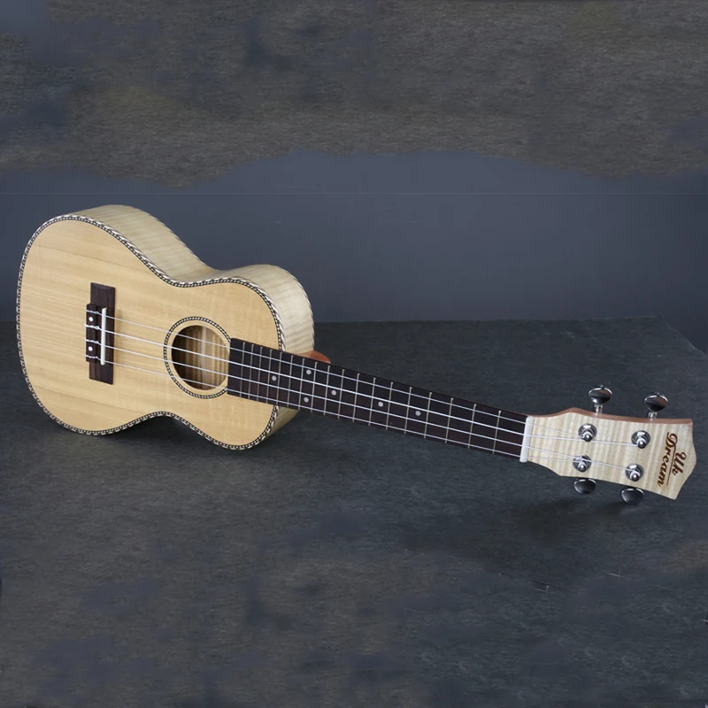 Маленькие гитары 23 дюйма 4 струны укулеле полный пламя клен Классическая гитара