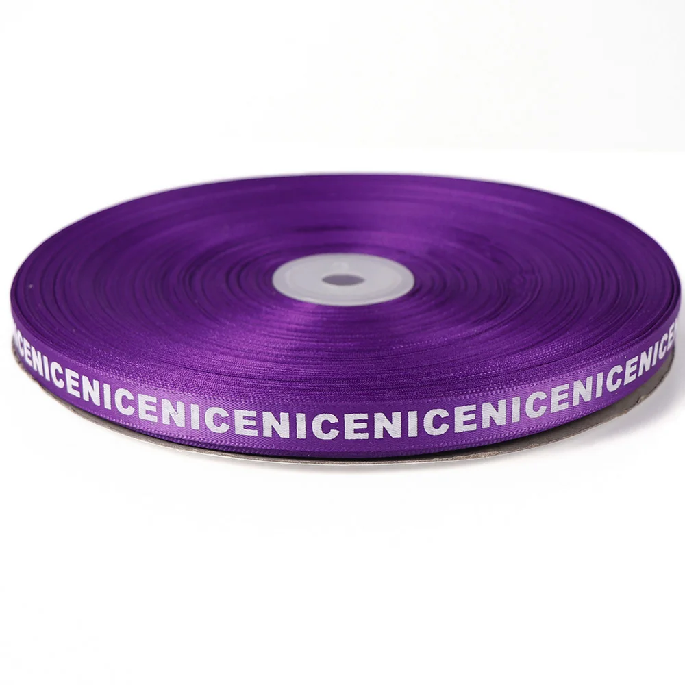 D 10mm 10 yards 7/10 мм 10 ярдов винт полиэфирной нити письмо красивым принтом Grosgrain вечерние Свадебные украшения подарок с бантом ленты для поделок карточная игра подарки - Цвет: D 10mm 10 yards