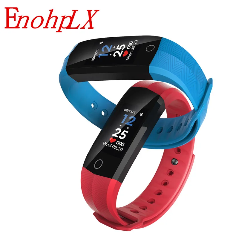 Enohplx 2018 Новый Водонепроницаемый Фитнес браслет bluetooth Цвет ЖК Экран Спорт запястье